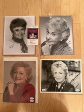 The Golden Girls Cast Signed 8x10 Photos Signed All 4  JSA