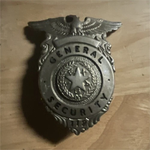 General Security Police Badge Lot Nos 9 & 112 Eagle Top Obsolete US Collectible