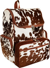 Stylish Leather Diaper Bag Backpack for Moms  Teens - Cow Print Design