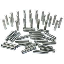 ZDingTech 50pcs 5mm x 25mm Dowel Pins,5mm Metal 3/16 x 1 Inch, Silver