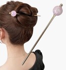【Japan Style】Rosa Kanzashi Haarstab Elegant Japanische Haarnadel Geschenk