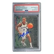 Stephon Marbury Signed 1997 Fleer #189 Timberwolves Rookie Card PSA/DNA - Image 3 of 4