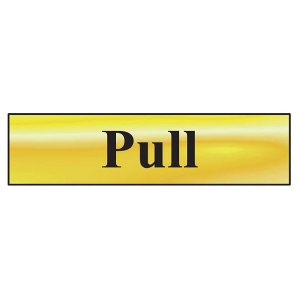 Scan Pull - Polished Brass Effect 200 x 50mm