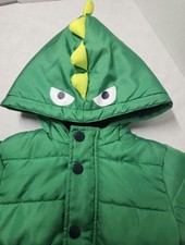 Little Me Green Dinosaur/Dragon Jacket with Hood-Size 18 Months