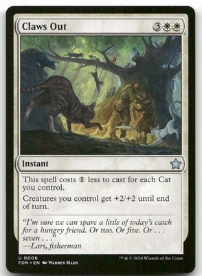 Claws Out MTG Foundations 6 U NM
