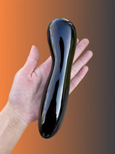 7" Black Obsidian Crystal Wand - Healing Stick - Crystal Yoni Wand - Healing Wan