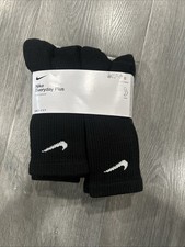 Nike Crew Socks Everyday Plus Dri-Fit Cushioned Unisex 6 Pack, SX6897-010, M