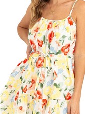 White Floral Print Mini Dress