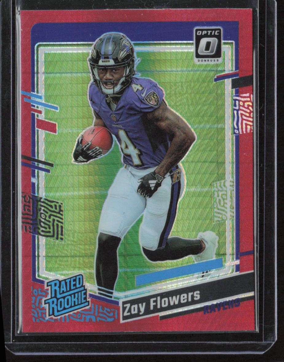 2023 Donruss Optic #210 Zay Flowers Red Mojo
