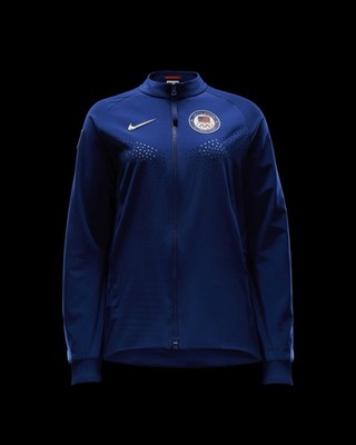 Team USA Olympics Podium Jacket Womens MEDIUM Nike Paris 2024 Blue DZ3572-492 *B