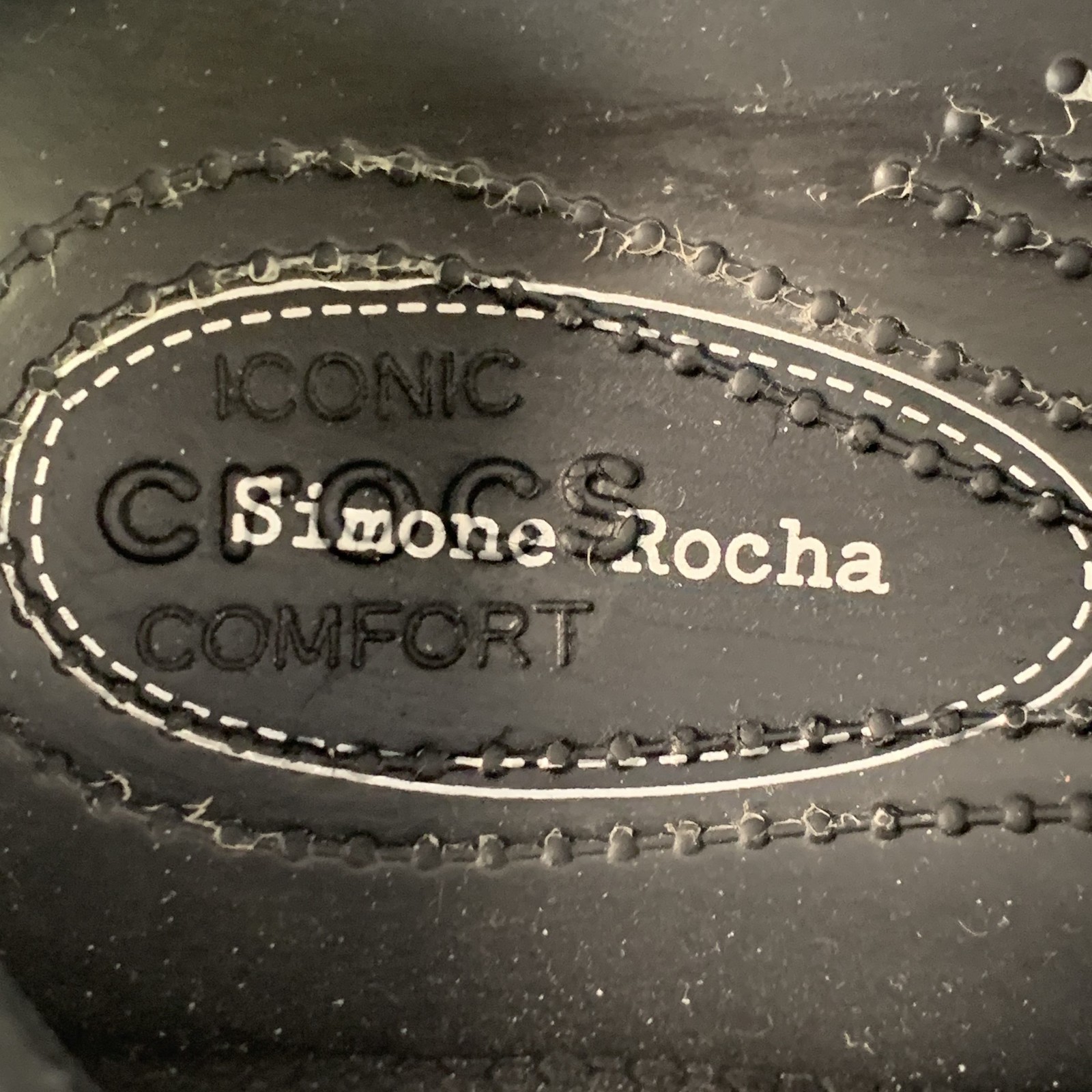 SIMONE ROCHA Size 10 Black Studded Embellishment Rubber Slip On Clogs Loafers image 7