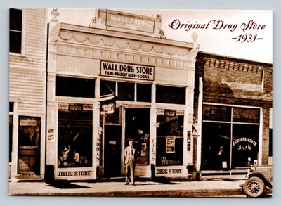 Vintage 1931 Wall Drug Store South Dakota Postcard by John Hinde