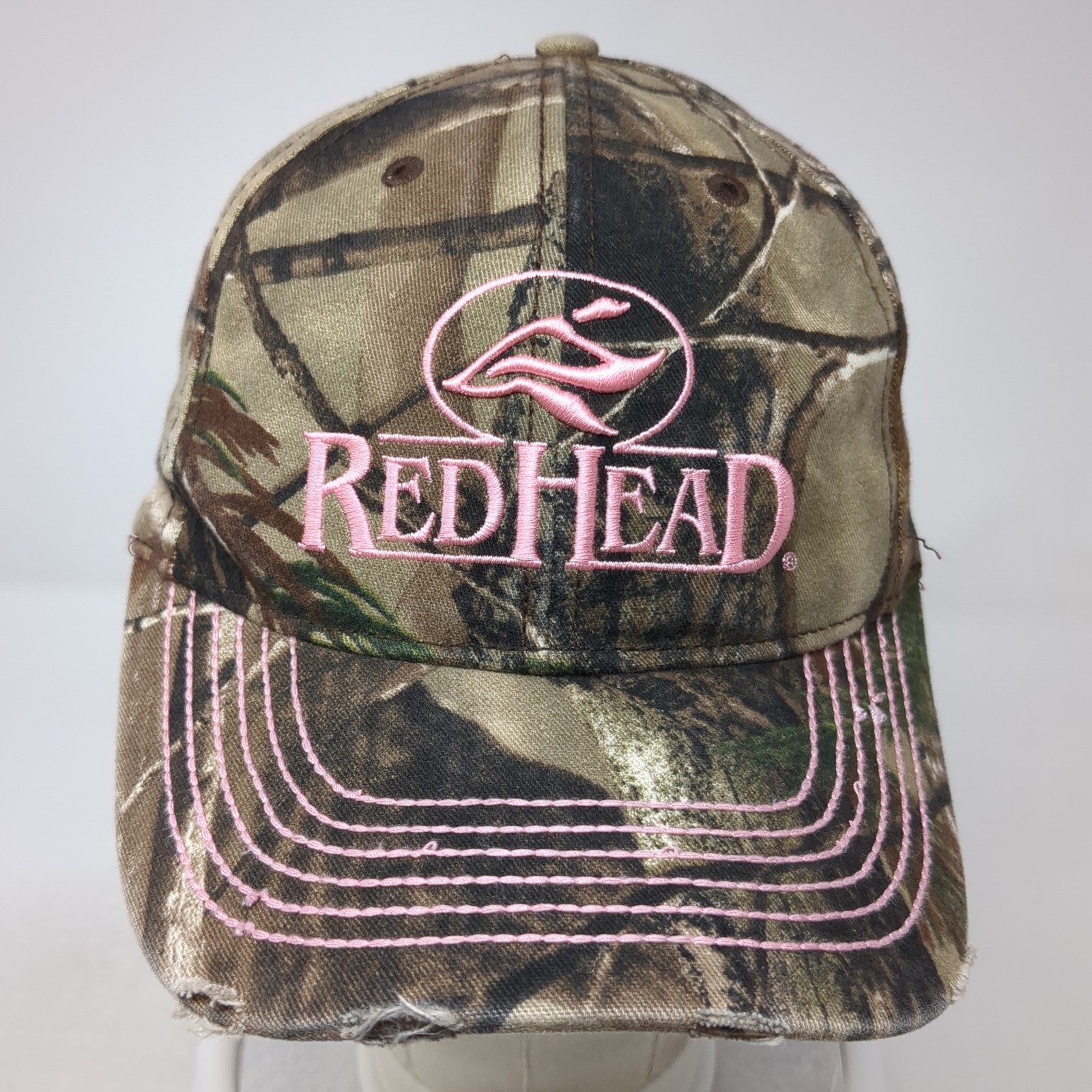Red Head Strapback Baseball Cap Multi One Size Ad… - image 2