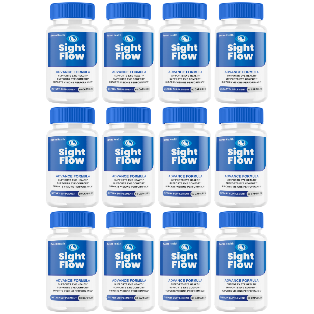 Sight Flow Eye Support Capsules, SightFlow Vision Health Pills (12 Bottle)