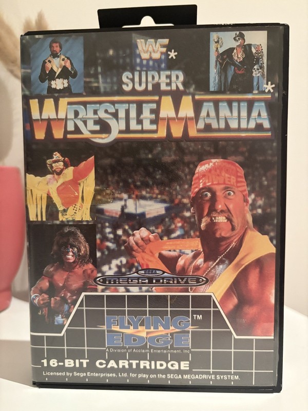 Super WrestleMania Sega Mega Drive Complete Box and Manual Good Condition