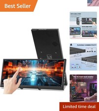 12.3 Inch Touchscreen Secondary Monitor, IPS Stretched Bar LCD Travel Touch D...