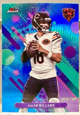 JERSEY NUMBER MATCH! 2025 Topps Finest Caleb Williams #50 Blue 18/200! BEARS!