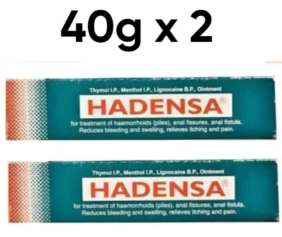 Hadensa Kräutersalbe 2 x 40 g für Hämorrhoiden, Risse KOSTENLOSER VERSAND 2028