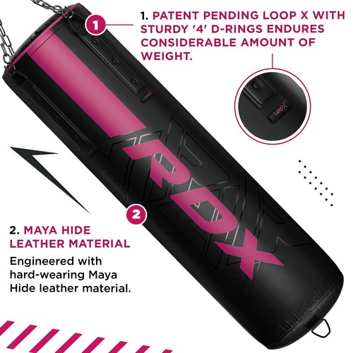 RDX Saco de Boxeo 3PC Anti Swing Entrenamiento Guantes Muay Thai MMA Kick Boxing - Imagen 19 de 49