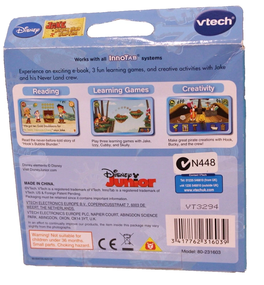 NEW Vtech Disney Jake & The Never Land Pirates Innotab Software Game 2012 4-6 Yr - Image 4 of 4