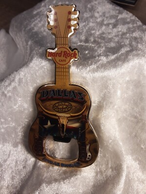 Hard Rock Cafe Bottle Opener Magnet Dallas V12