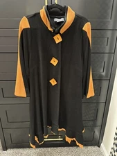 Design Today’s* Sz L Black Orange Jacket IC by Connie Boutique Designer FALL