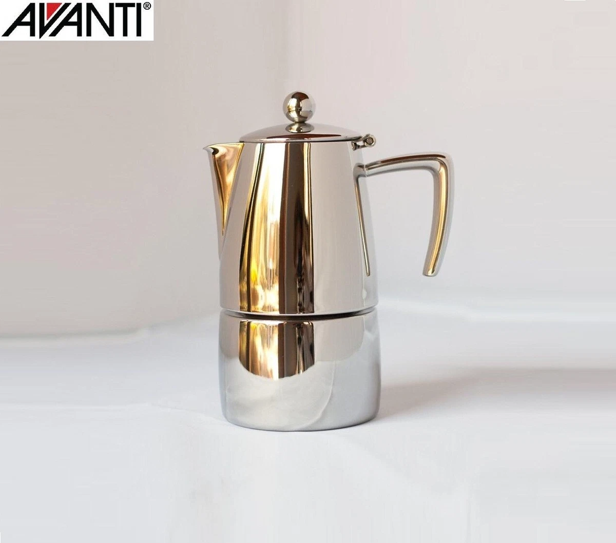AVANTI Stove Top Art Deco Espresso Coffee Maker Size To