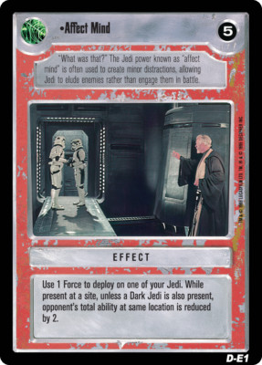 Star Wars CCG Limited Premiere BB M/NM Affect Mind