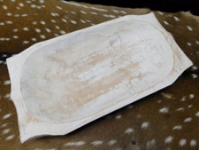 Carved Wooden Dough Bowl Primitive Wood Trencher Tray Rustic Home Decor 19 1/2"