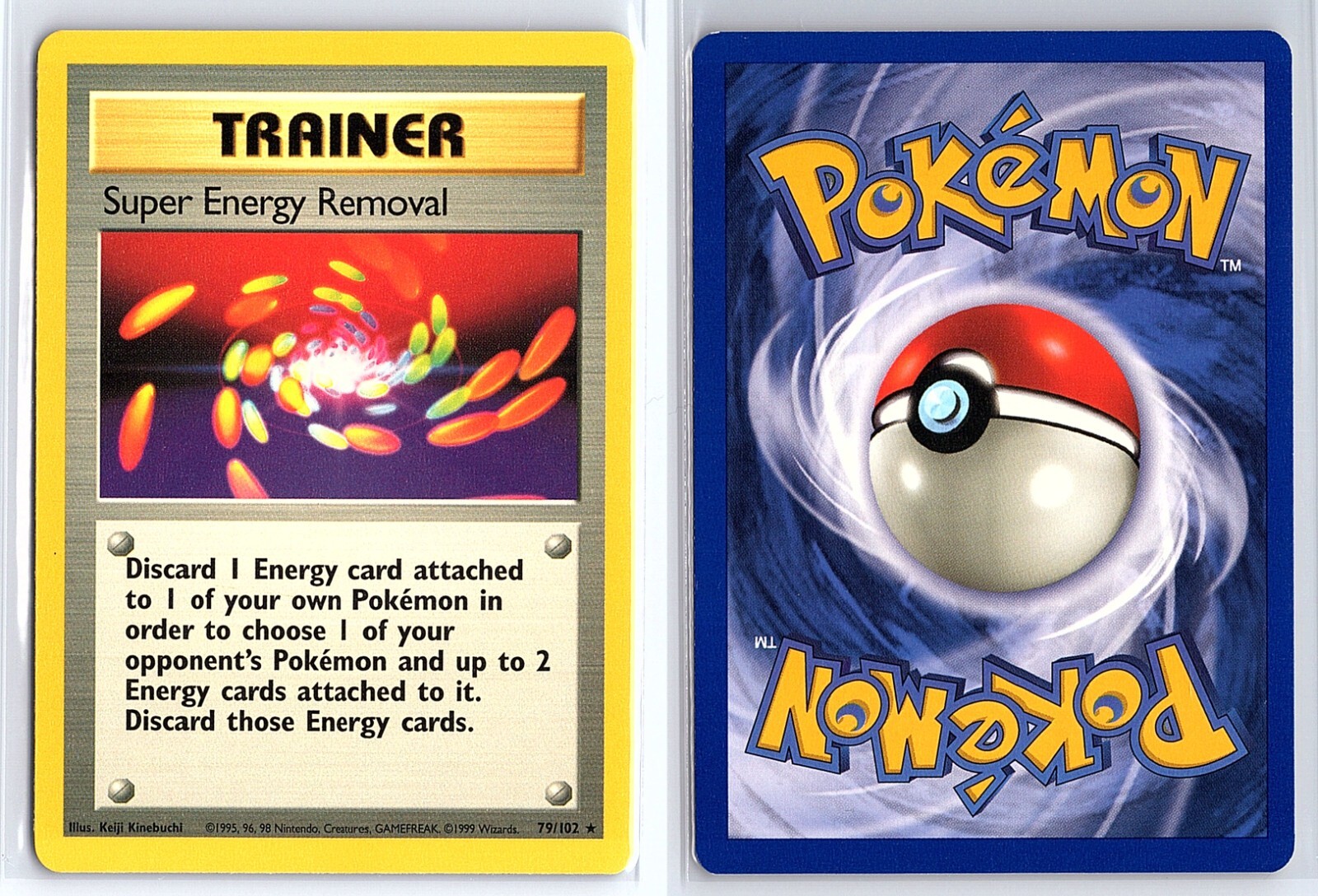1999 Pokemon Base Set Unlimited Super Energy Removal #79- EX-NM