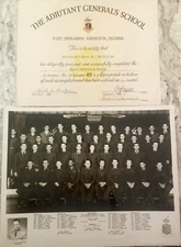 Adjutant Generals School Fort Harrison Indiana Photo w/ Certificate 1956 Vintage