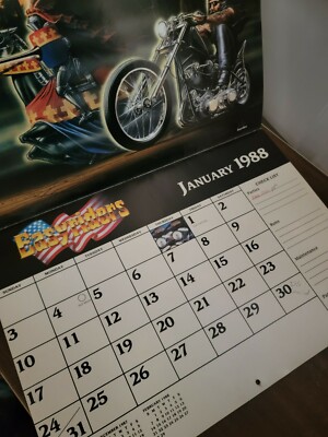 Easyriders 1988 David Mann Motorcycle Biker Wall Calendar RARE HTF