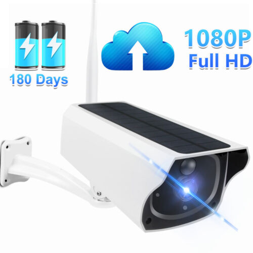 1080P HD Security Outdoor Camera Solar Powered Wireless IP WiFi Surveillance Cam