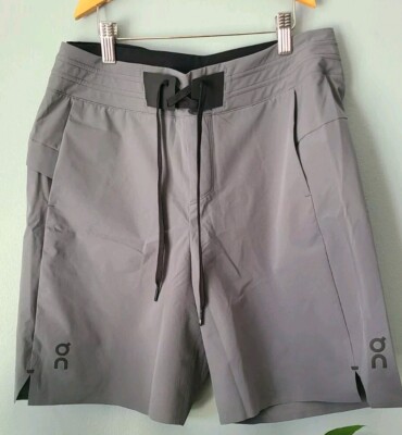On Men's Hybrid 2-in-1 Running Shorts Gray Sz Small