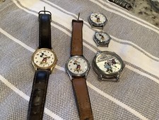 Lorus Mickey Mouse Watch V515-6000 Lot Assorted Working 5 Pcs