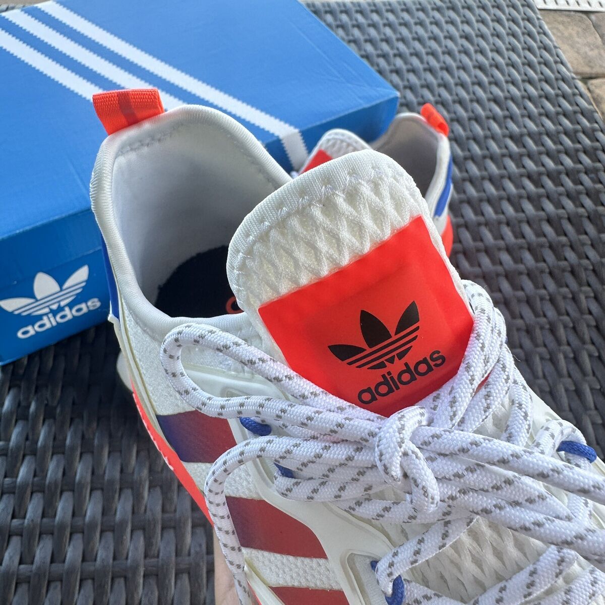 Adidas ZX 2K Boost J White Solar Red Kid's Athletic Shoes Adidas ZX 2K Boost J White Solar Red Kid's Athletic Shoes