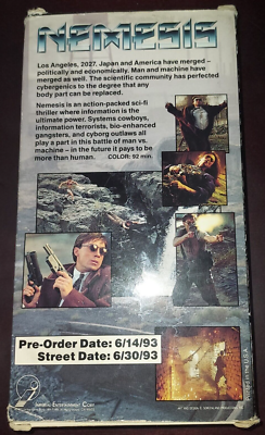 Nemesis (1993,VHS Video Cassette) Olivier Gruner - Cult Classic