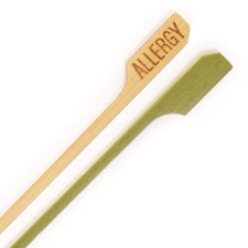 Allergy Food Marker - Bamboo Wood Paddle Picks Skewers
