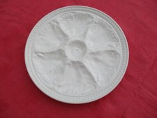 RARE ANTIQUE VINTAGE GIEN MAJOLICA FRANCE CREAM OYSTER PLATE SIGNED PLATE B 