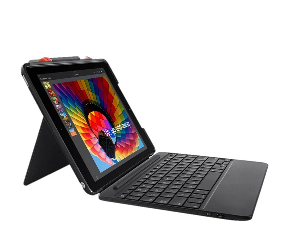Logitech iPad Slim Combo Case Bluetooth Wireless Keyboard iPad 9.7" 5 & 6 Black - Image 2 of 2
