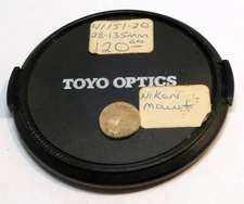 Toto Optics 67mm Plastic Front Lens Cap snap on type vintage