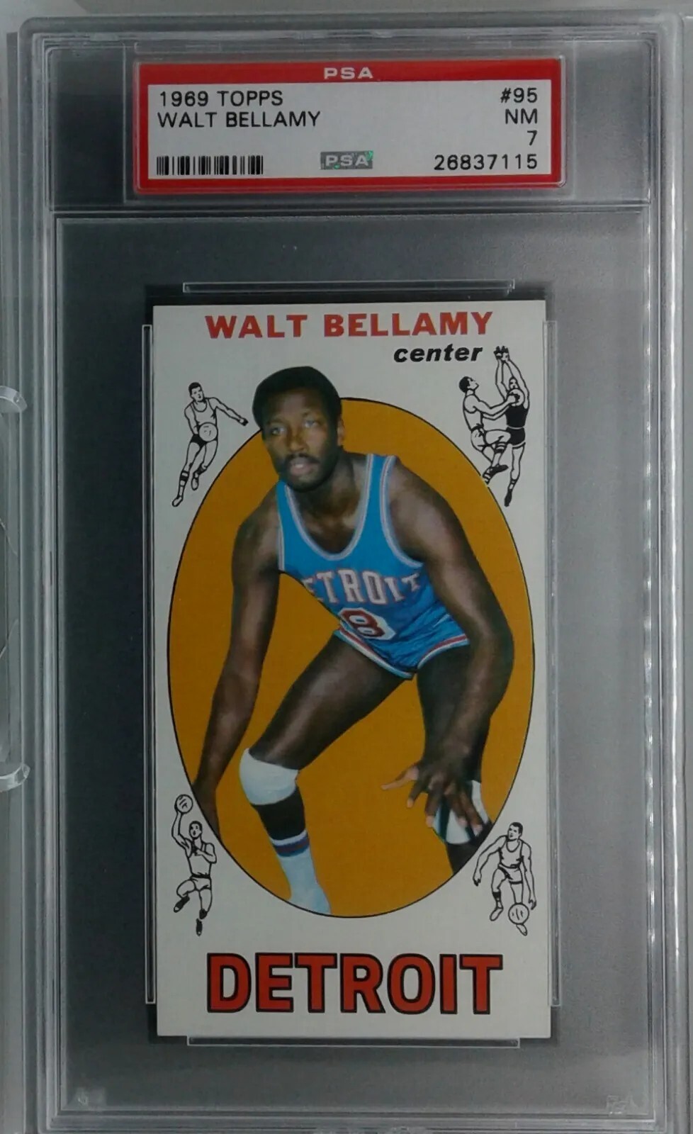 1969 Topps #95 Walt Bellamy PSA 7 NM