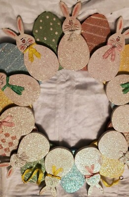 Easter Bunny  Round Cuttings Orrnaments