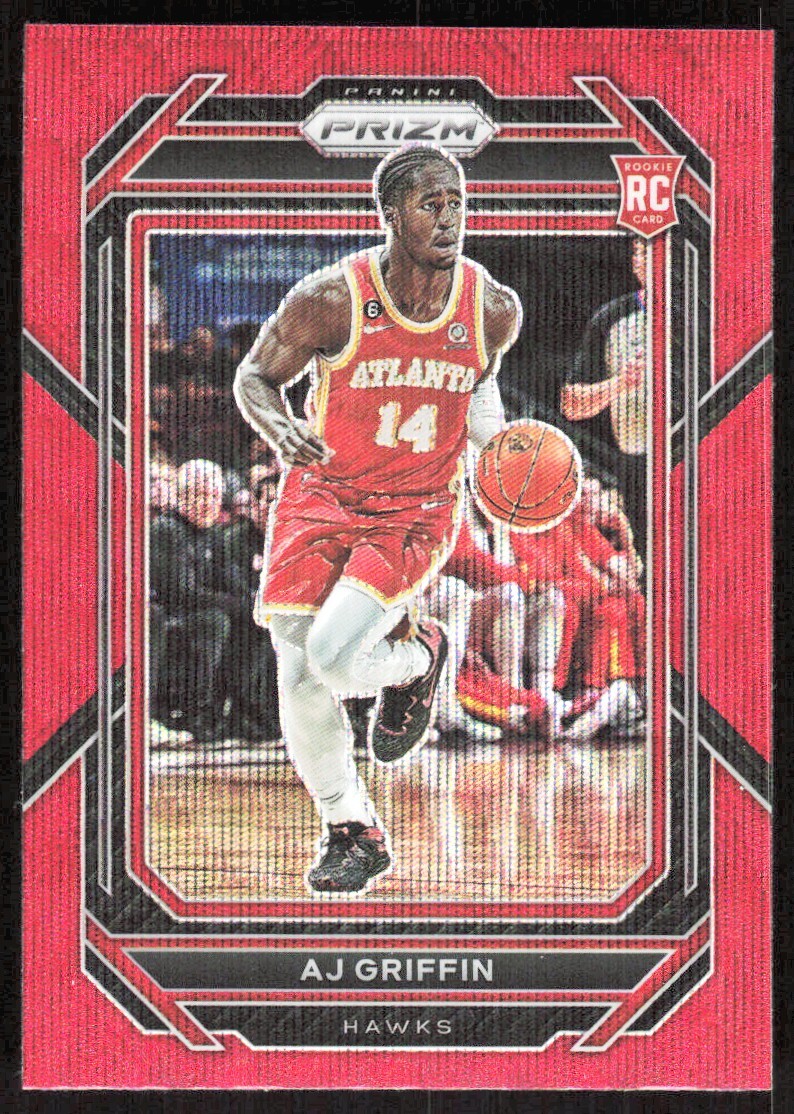 2022-23 6174E Panini Prizm RED WAVE PRIZM AJ Griffin Rookie Atlanta Hawks #248