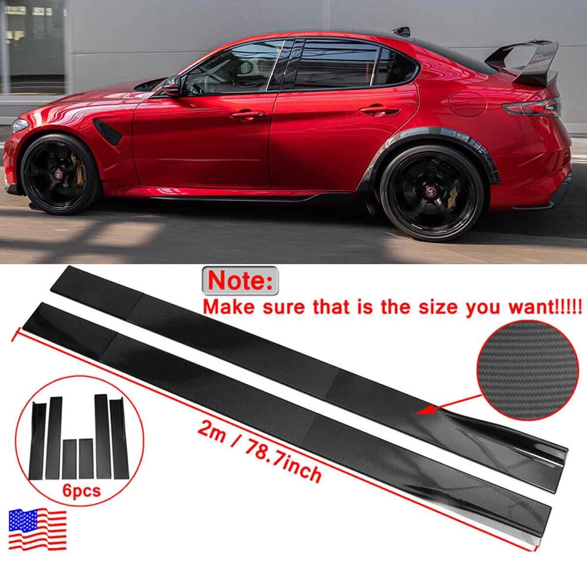 Alfa romeo 2024 giulia side skirts