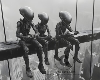 Alien Visitors Eat Lunch Atop A Skyscraper 1932 Photo New York