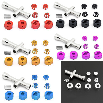 1/16 Upgrade Aluminum Wheel 12mm Hex Hub Set for Slash E-Revo RC Car Crawler