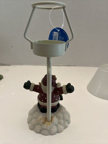 Soporte de decoración de luz verde azulada Yankee Candle Santa con tono de vidrio montaña loca - Imagen 7 de 8