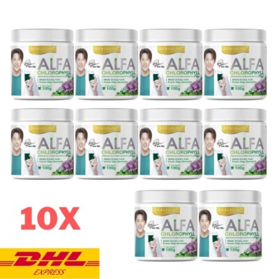 10x Real Elixir Alfa Chlorophyll Plus Natural Fiber Powder Drink Good Skin 100 g