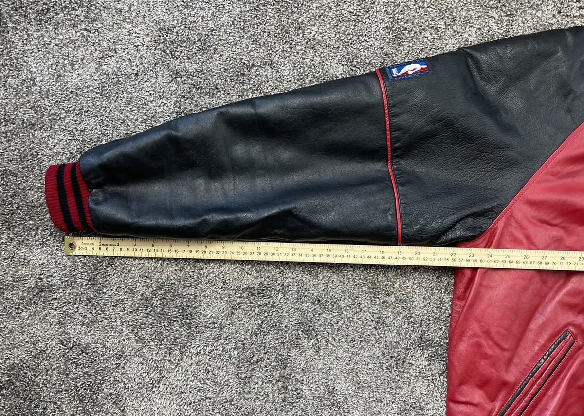 Vintage NBA 90's Chicago Bulls Genuine Leather Jacket Men's XL